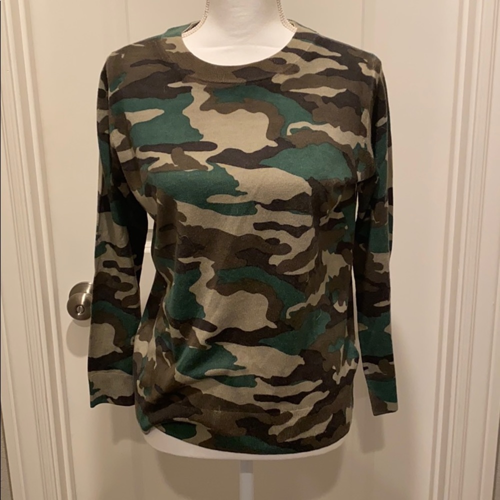 J.crew Marino wool sweater. Camo